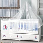 Garaj Home Pırlanta Denizci Uyku Setli Beşik Kombini-Uyku Seti-Mavi - Naturel