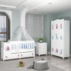 Garaj Home Pırlanta Yıldız 3lü Denizci Bebek Odası Takımı - Kombinli-Uyku Seti-Mavi