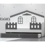Garaj Home Tuana Membran Yavrulu Montessori Karyola + 2 Adet Yatak- - 90 x 190 cm - Beyaz
