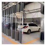 Garaj ve Çalışma Alanları için Ağır Hizmet Tipi Şeffaf Sürgülü Perdeler Metal Delikli Dış Mekan Vinil Bölücü Araba Yıkama Fabrikaları Depolar için İdeal (2 x 2,2 m)
