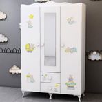 GarajHome Ayıcık 3 Kapaklı Dolap