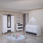 GarajHome Elegant Gri Yatak ve Uyku Seti Kombinli Bebek Odası Takımı
