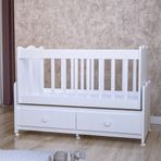 GarajHome Elegant Mdfli Çıtalı Beyaz 60x120 cm Beşik