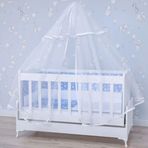 GarajHome Elit Mavi 60x120 cm Uyku Seti+Yatak+Cibinlik Beşik