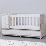 GarajHome Melina Soho 60x120 cm 5 Çekmeceli Mdfli Büyüyen Beşik