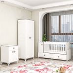 GarajHome Pırlanta Yıldız Gri 2 Kapaklı Bebek Odası Takımı
