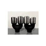 Garajın 90mm Krom Egzoz Ucu / Çift Çıkış - İleri Geri Çapraz - Eğik Uçlu - Sağ Sol Takım