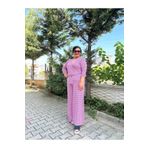 garajmood Kruvaze Yaka Desenli Büyük Beden Tulum