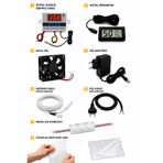 GARANTİ KULUCKA 8 li kuluçka Seti, termostat, fan, adaptör, nemölçer- Higrometre, rezidans ısıtıcı, fişli kablo, led aydınlatıcı, fiberglass gözetleme camı