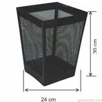 Garanti Metal 1437 13 lt Kare Metal Ofis Tipi Çöp Kovası