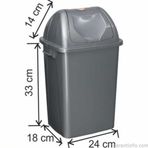 Garanti Metal 7402 16 lt Plastik Çatı Kapaklı Çöp Kovası
