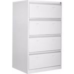 Garanti Metal 84x62x133 h Dört Geniş Çekmeceli Metal Kartoteks Askılı Dosya Dolabı
