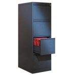 Garanti Metal Dört Çekmeceli Siyah Metal Kartoteks Askılı Dosya Dolabı