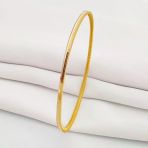Garantili Gold Gerçek Altın Görünümlü İnce Ajda Ray Parlak Sade 1 Adet Bilezik Sınekbıt11325