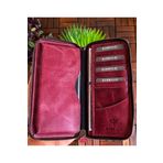 Garbalia Crazy Bordo Unisex Cüzdan