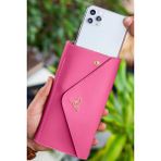 Garbalia Envelope Telefon ve Bozuk Para Bölmeli Zarf Model Fuşya Kadın Cüzdan
