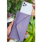 Garbalia Envelope Telefon ve Bozuk Para Bölmeli Zarf Model Lila Kadın Cüzdan