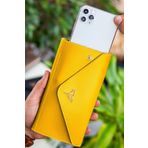 Garbalia Envelope Telefon ve Bozuk Para Bölmeli Zarf Model Sarı Kadın Cüzdan