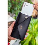 Garbalia Envelope Telefon ve Bozuk Para Bölmeli Zarf Model Siyah Kadın Cüzdan