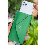 Garbalia Envelope Telefon ve Bozuk Para Bölmeli Zarf Model Yeşil Kadın Cüzdan