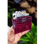 Garbalia Figo Bordo Hakiki Deri Unisex Kartlık Cüzdan