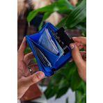 Garbalia Leeds Saks Mavi Unisex Cüzdan