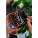 Garbalia Leeds Taba Unisex Cüzdan
