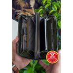 Garbalia Orleans Vintage Deri Telefon Bölmeli El Çantası Cüzdan Kartlık - Crazy Yeşil