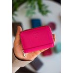 Garbalia Sydney Deri Bozuk Para Gözlü Rfid Engelleyici Unisex Cüzdan - Fuşya