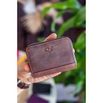 Garbalia Sydney Deri Bozuk Para Gözlü Rfid Engelleyici Unisex Cüzdan - Kahve Mat