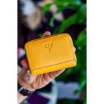Garbalia Sydney Deri Bozuk Para Gözlü Rfid Engelleyici Unisex Cüzdan - Sarı