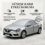 Gard Oto Oto Dolu Güneşlik Brandası Uv Koruma Yarım Oto Dört Mevsim Koruma Sedan Otoyarım Branda - Metalik Gri