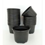 Garden Box Katı Plastik Çiçek Saksısı 15 Adet (14'lük) Üretim Saksısı Siyah