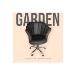 Garden House Papatya Patron Koltuğu Siyah Deri Ofis Koltuk Bekleme Koltuğu Çalışma Masa Sandalyesi Berjer
