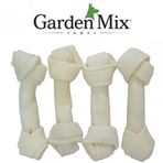 Garden Mix Beyaz 5-5.5 inç 4'lü Düğümlü Deri Kemik