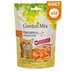 Garden Mix Tavuklu Düşük Yağlı Şekersiz Kedi Ödül Maması - 60 Gr 12 Adet