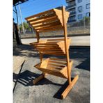 Garden Wood Doğal Ahşap Çok Amaçlı 3 Katlı Sebzelik/meyvelik Açık Meşe