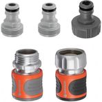 GARDENA Premium Metal Bahçe Hortum Konnektör Seti, 5 Parça, 1,3-1,6 cm Hortum İçin