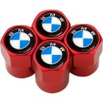 Gardenauto Bmw Sibop Kapağı Alüminyum 4 Adet (Ithal Ürün) - BMW LOGO - Kırmızı