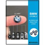 Gardenauto Bmw Uyumlu Anahtar Amblemi Logo Damla Etikettir 2 Adet - Siyah - Mavi - Kırmızı - Lacivert - 11 MM