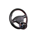 GARDENAUTO Fiat Tofaş Murat 131 Esnek Dikmeli Deri Direksiyon Kılıfı Noktalı Kırmızı Dikişli