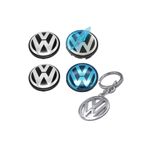 GARDENAUTO Volkswagen Golf 7 Orjinal Tip Jant Göbeği 55-65mm Krom Anahtarlık