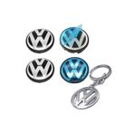 GARDENAUTO Volkswagen Tiguan 2007-2014 Orjinal Tip Jant Göbeği 55-65mm Krom Anahtarlık