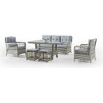 Gardenista Melody - Rattan Bahçe Balkon Oturma Takımı - Beyaz - Gri