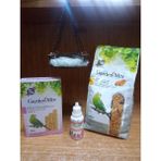 Gardenmix Platin Ballı Muhabbet Kuş Yemi 1kg+Sade 10'lu Kraker+A,d,c ve E Vitamin Damlası+Zincir Askılı Kuş Yatağı - 1 ADET