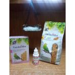 Gardenmix Platin Ballı Muhabbet Kuş Yemi 1Kg+Sade 10'Lu Kraker+A,D,C Ve E Vitamin Damlası+Zincir Askılı Kuş Yatağı
