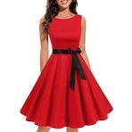 Gardenwed 1950'ler Vintage Elbiseler Kadın Kolsuz Kırmızı Parti Elbisesi Gençlik Onay Elbiseleri 50S Retro Rockbailly Petikot Kokteyl Abiye Kırmızı 3XL