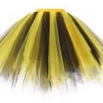 Gardenwed Bahçeli Tütü Tül Etek Tutu Kadın Etek 50'ler Rockabilly Petticoat Tütü Altı Vintage Bale Balon Dans Elbisesi Mezuniyet Elbisesi Gece Elbisesi Etkinlik Aksesuarları Siyah-Sarı M