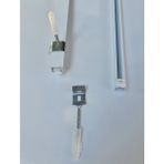 Gardınestan Jung Cfo Gmbh Tek Kanallı Beyaz Alüminyum Ray (Tekli Korniş)+Metal Portray Çok Yönlü Alüminyum Tekli Korniş - 150 cm