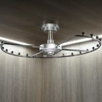 Gardırop Rayı Köşe Döner Dolap Çubuğu Askı Aparatı, Giysileri Asmak Için Ağır Hizmet Tipi Vestiyer Elbise Askıları, 42/52 Cm Tavan Montajlı Giysi Düzenleyici Direk(Silver,52cm(20 1/2"))